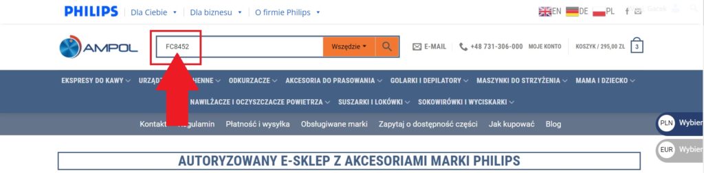philipsagd.pl hvordan du bestiller en del